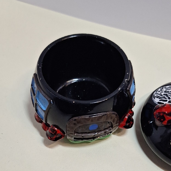 Whimsical Black Mushroom House Figurine - Picture 3 of 4